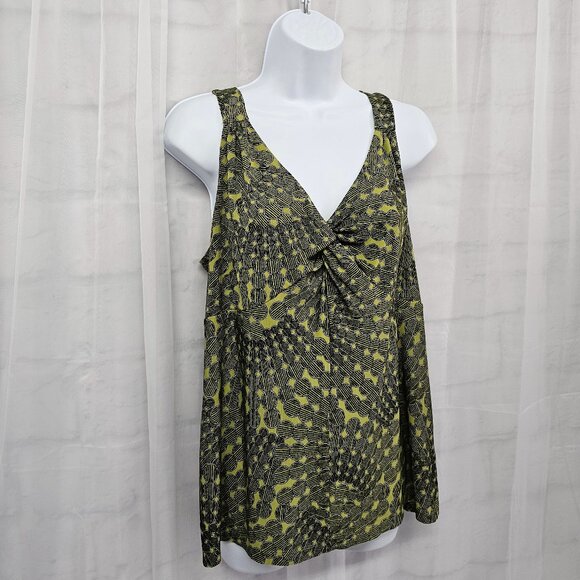 212 Collection Y2K Babydoll Tank Green Abstract Polka Dot Goth Whimsigoth L - Picture 3 of 10
